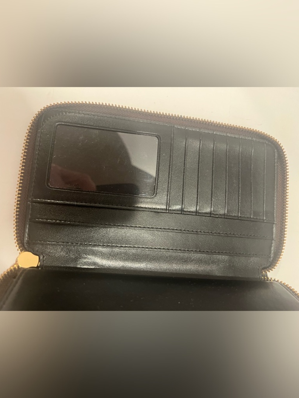 Authentic Coach Slim Zip Around Wallet in Signature Coated Canvas – Brown/Black - Picture 6 of 10